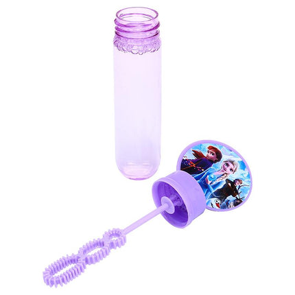 Purple bubble wand with spiral wand and character disc, 35 mL bottle