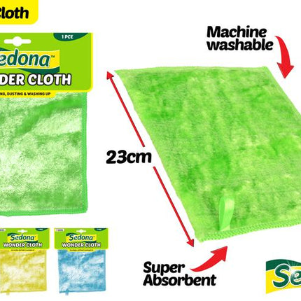 Sedona Wonder Cloth green microfiber cloth, machine washable, super absorbent (23cm)