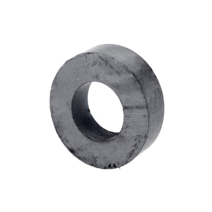 Dark gray O-ring shaped magnet with circular hole in the center