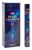 HEM Seven Chakras incense sticks set, dark blue starry box and stick