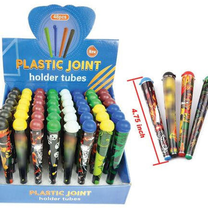 Plastic joint holder tubes set of 48, assorted colors with cone tips, 4.5 inch