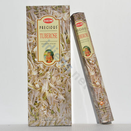 Tuberose incense sticks, precious hexagonal incense tube with matching box