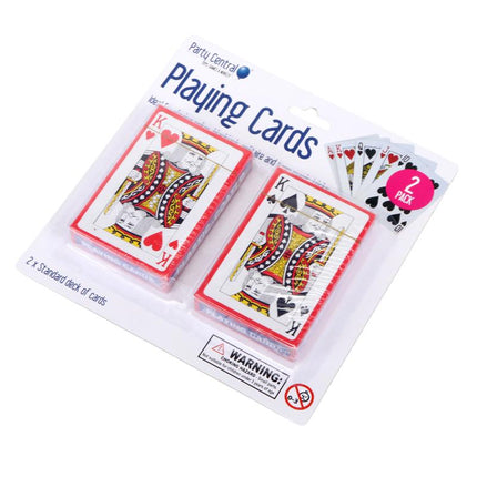 Blister pack of two playing card decks showing King face cards
