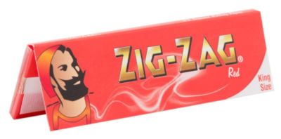 Zig-Zag Red King Size rolling papers booklet, red wrapper with logo