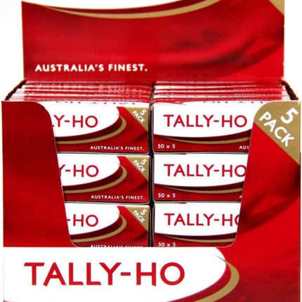 Tally-Ho rolling papers 50 x 5 pack, red box with booklet packs
