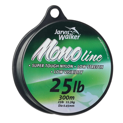 Fishing mono line spool, green label, Jarvis Walker Mono line 25 lb, 300 m