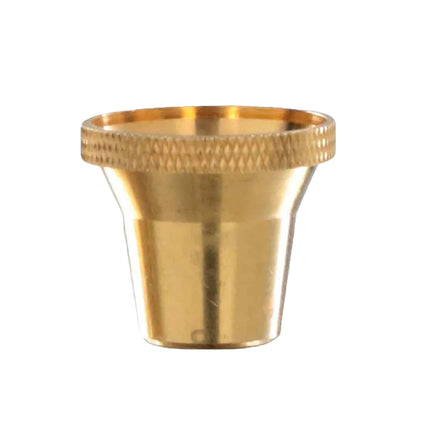 Large flared solid brass cone piece in gold, short wide opening