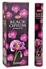Black Opium hexagonal incense sticks set, flower print box and incense pack