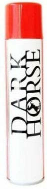 Dark Horse butane gas canister, white body with red cap and black ARK FORCE HRS logo