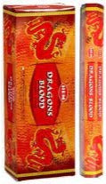 Hexagonal dragon-themed incense sticks, Dragons Blood red box and stick pack
