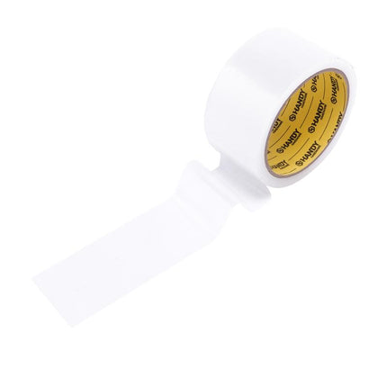 Clear packaging tape roll with unrolled tape strip, 4.8 cm wide