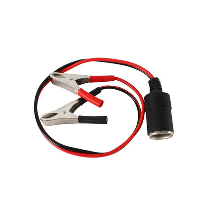 Thorny Devil 12V accessory socket lead with red/black alligator battery clamps, 350mm