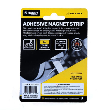 Adhesive magnet strip tape retail packaging, flexible strong magnetic roll