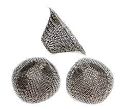 Mesh tobacco pipe screens, round and cone shapes, pack of 10