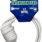 Ultracharge extension lead, 1.2 m, white cable with plug and socket ends.