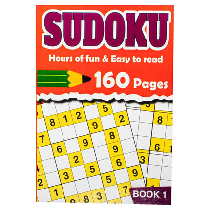 Sudoku puzzle book cover with 160 pages and number grids