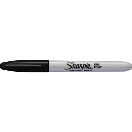Sharpie fine point permanent marker, black tip and cap
