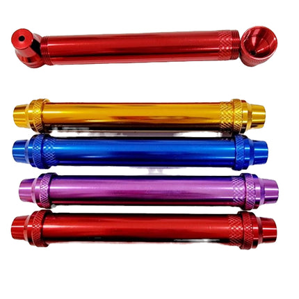 Assorted metal spinner pens, red, yellow, blue, purple with cone tips