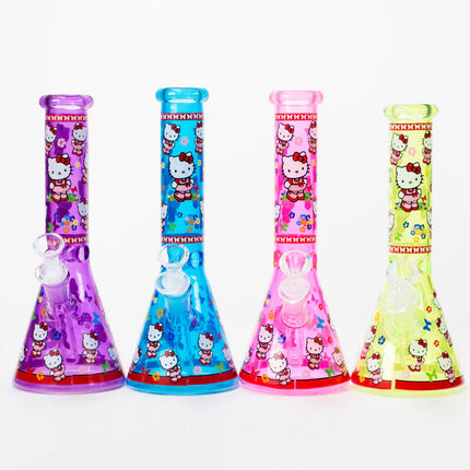 Hello Kitty water beaker set of four in purple, blue, pink, and green