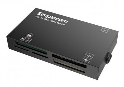 Simplecom USB 2.0 all-in-one memory card reader with multi-slot ports