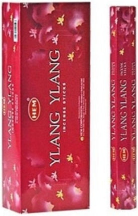 Hexagonal incense sticks pack, dark pink box with gold floral pattern and side label