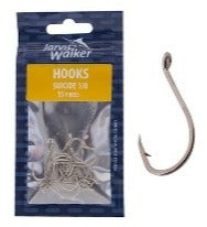 Nickel octopus hooks size 1/0, 15-pack in small Jarvis Walker package