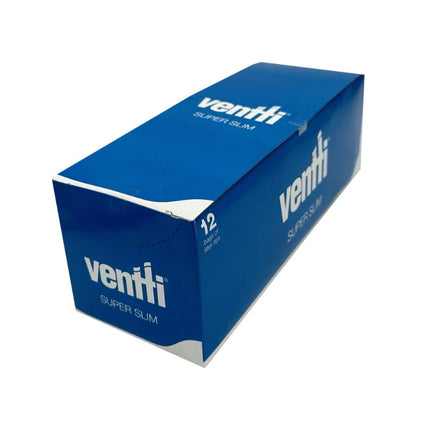 Blue Ventti super slim 140s cigarette filter box with flap top