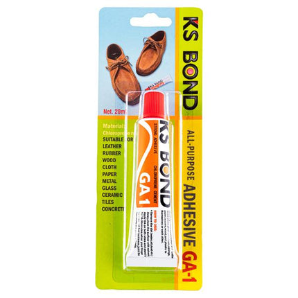 All-purpose adhesive glue in blister pack with red-capped KS BOND 20ml tube