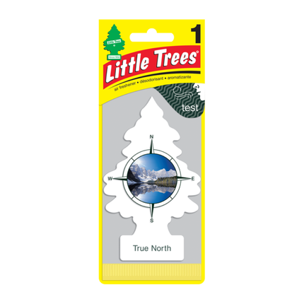 Little Trees True North tree-shaped air freshener in sealed hanging pack