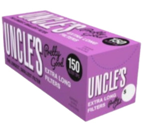 Extra-long cigarette filter tips box, purple packaging, 150 tips