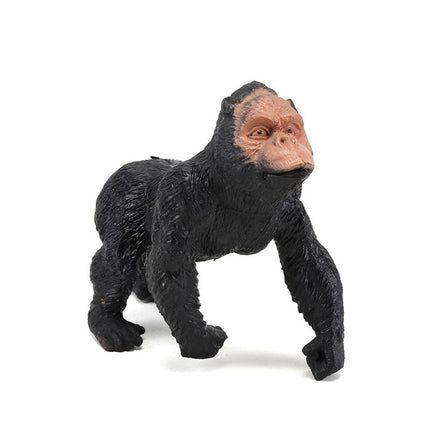 Black primate animal figurine with detailed face and textured fur