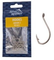 Nickel octopus hooks size 2, 20-pack package with curved hook
