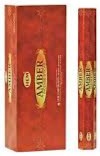 Amber incense stick set in decorative box with matching stick pack, 120 count