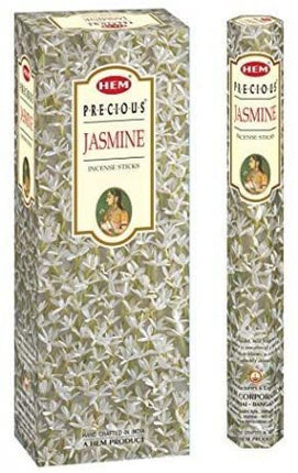 HEM Precious Jasmine incense sticks in gold patterned box and slim pack