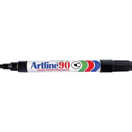 Artline 90 permanent marker with chisel tip, black ink