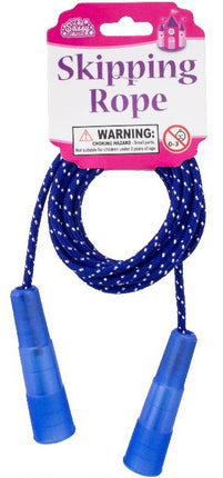 Blue skipping rope with two blue foam handles