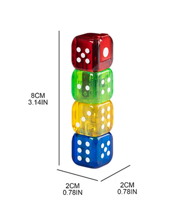 Flashing dice jet lighter, red green yellow blue stacked dice design