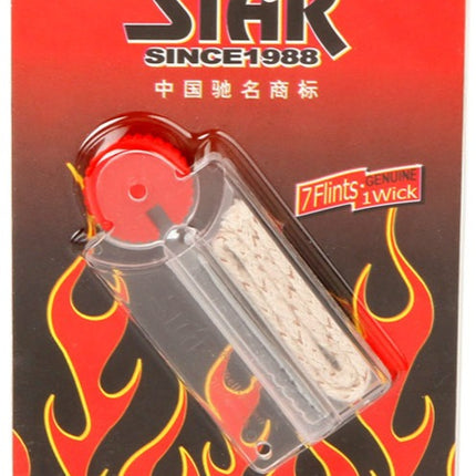 Star 2-in-1 flint and wick replacement in retail blister pack