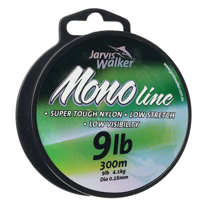 Jarvis Walker Mono Line nylon fishing line spool, 9 lb, 300 m, 0.28 mm dia
