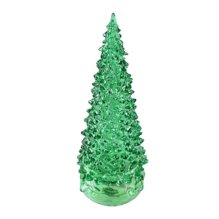 Light-up 3D decorative Christmas tree, green with glowing base