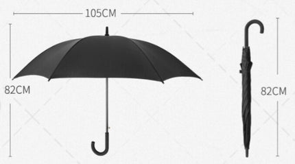 Large auto-open umbrella size diagram: 105 cm canopy width and 82 cm height