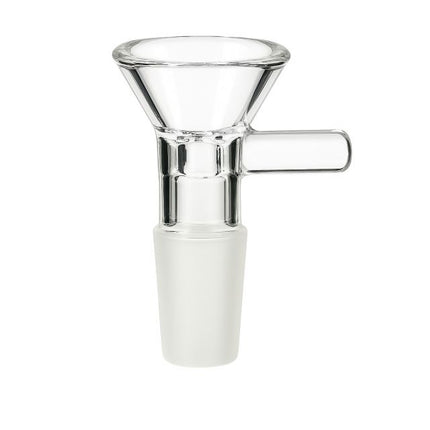 14mm clear glass cone piece with handle, downstem bowl adapter