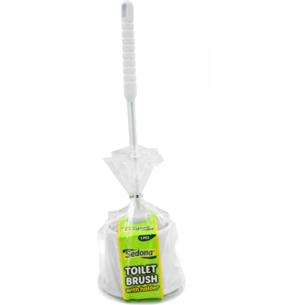 White Sedona toilet brush with holder, 1pc pack