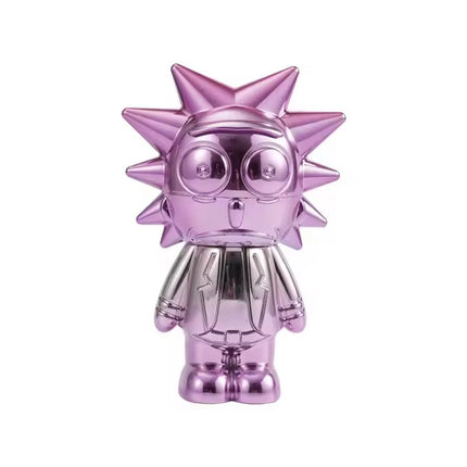 Purple chrome spiked grinder figurine with round goggles and spiky head