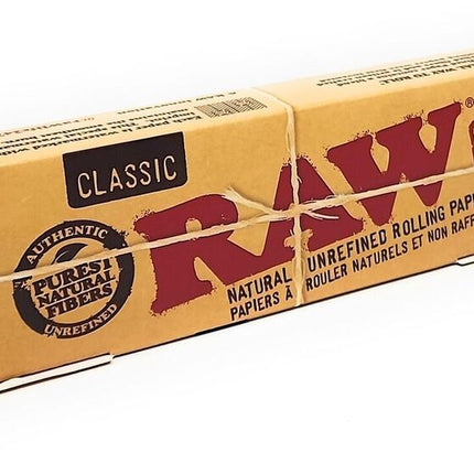 RAW Classic cone box, 32 count, natural unrefined rolling papers