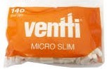 Ventti Micro Slim filter pack, orange wrapper with Ventti logo and 'Micro Slim'.