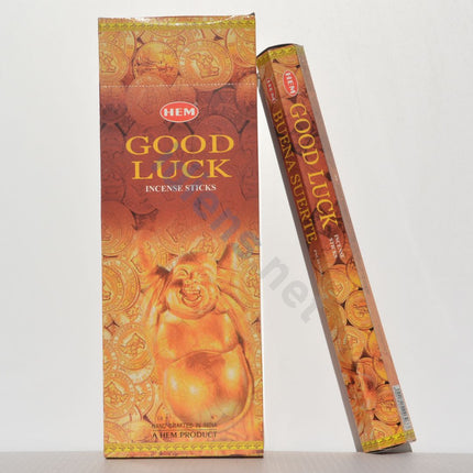 Hexagonal Good Luck incense stick box set with matching stick sleeve