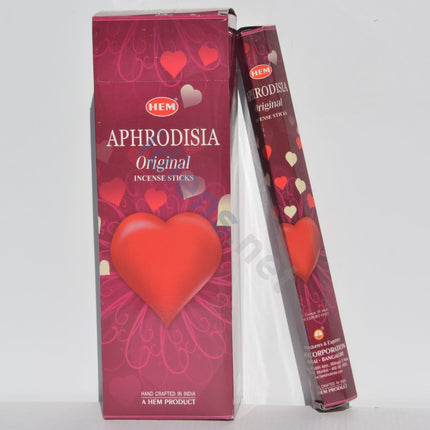 HEM incense sticks carton and slim pack, purple with red heart pattern