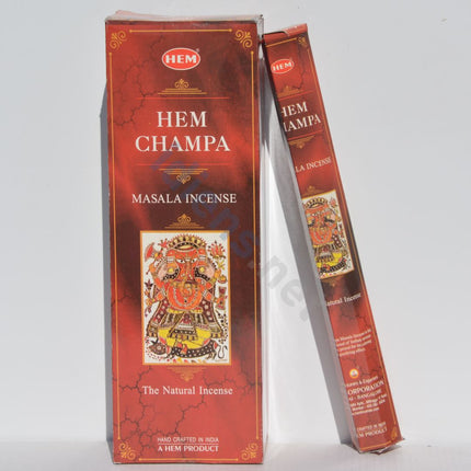 Hexagonal Hem Champa masala incense box with one incense stick pack