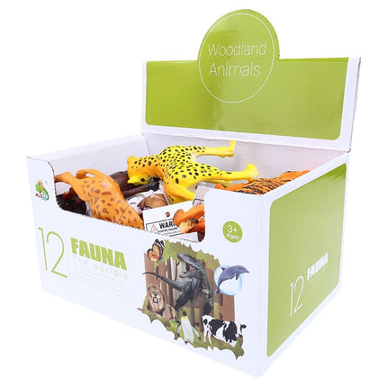 Animal Kingdom animal figurine set box with assorted wildlife mini figures